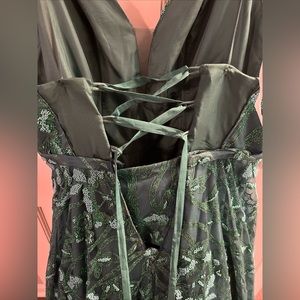 Peacock Green Prom Dress (Pre-Owned & Altered)